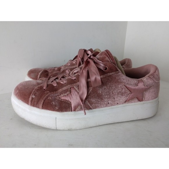 Madden Girl Pink Starstruck Velvet Shoes Womens Size 8 - Picture 4 of 11